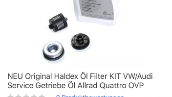 Original Haldex Öl Filter KIT VW / Audi Service Getriebe Öl Allrad Quattro